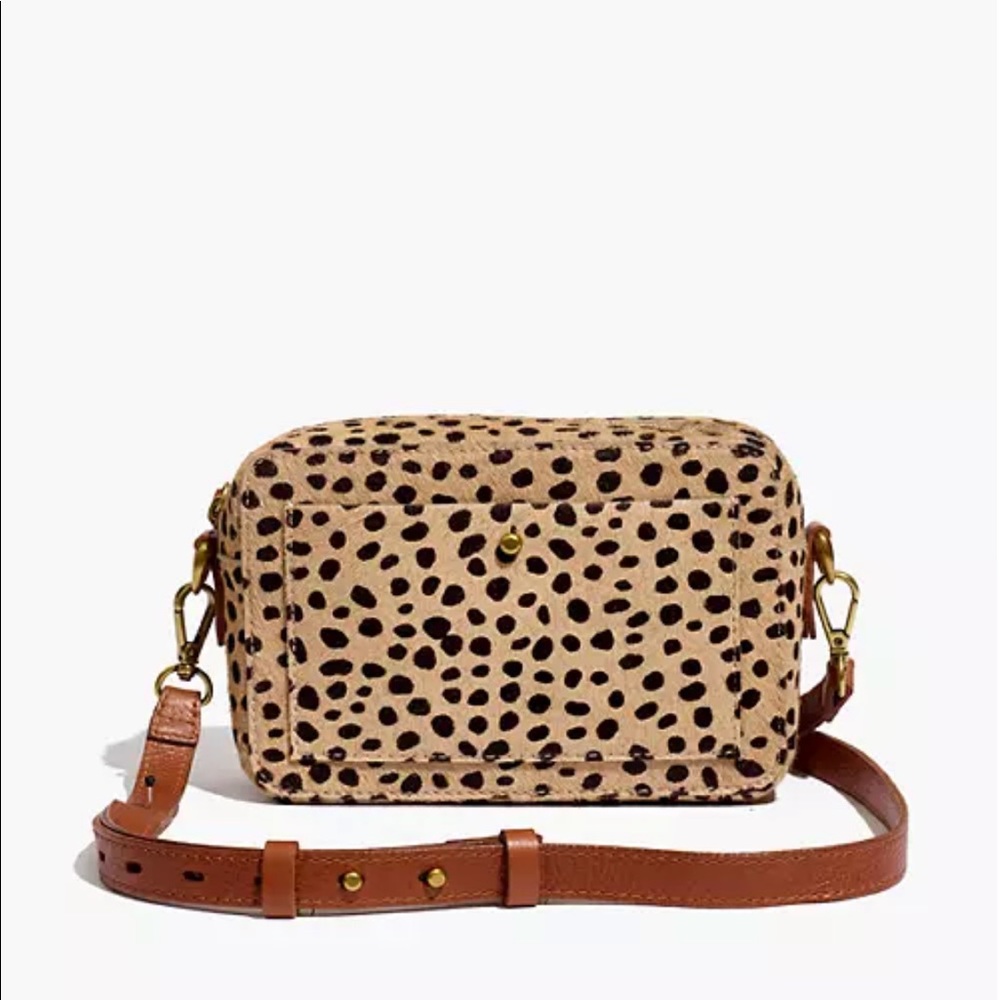 Madewell Transport Camera Bag Calfskin Leopard